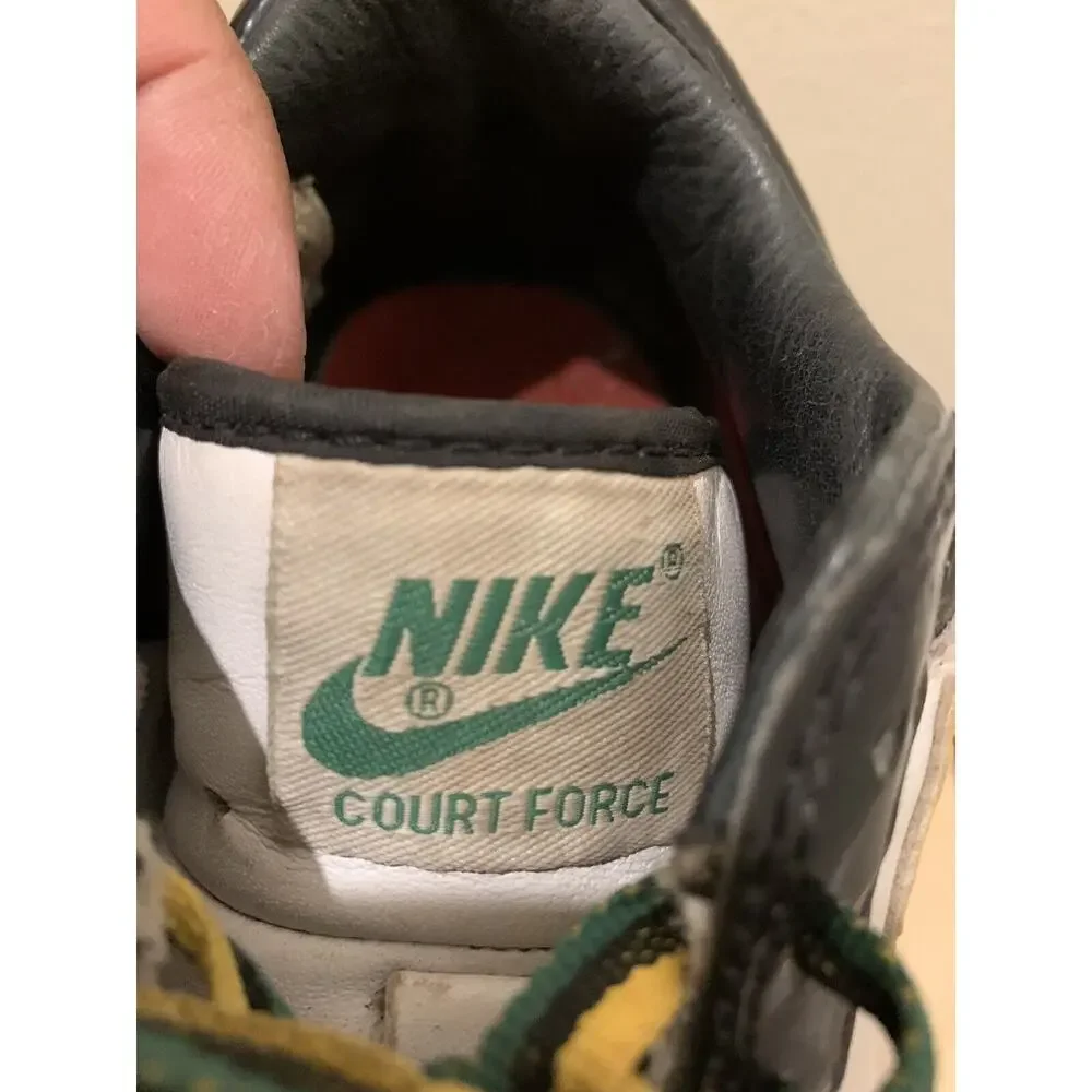 Nike Court Force Womens Green Yellow Jamaica Style Shoes Size 6.5 316399-171